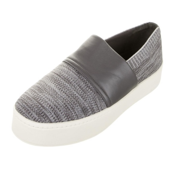 2/$60 Vince Gray Leather Slip on Sneakers - Picture 2 of 4